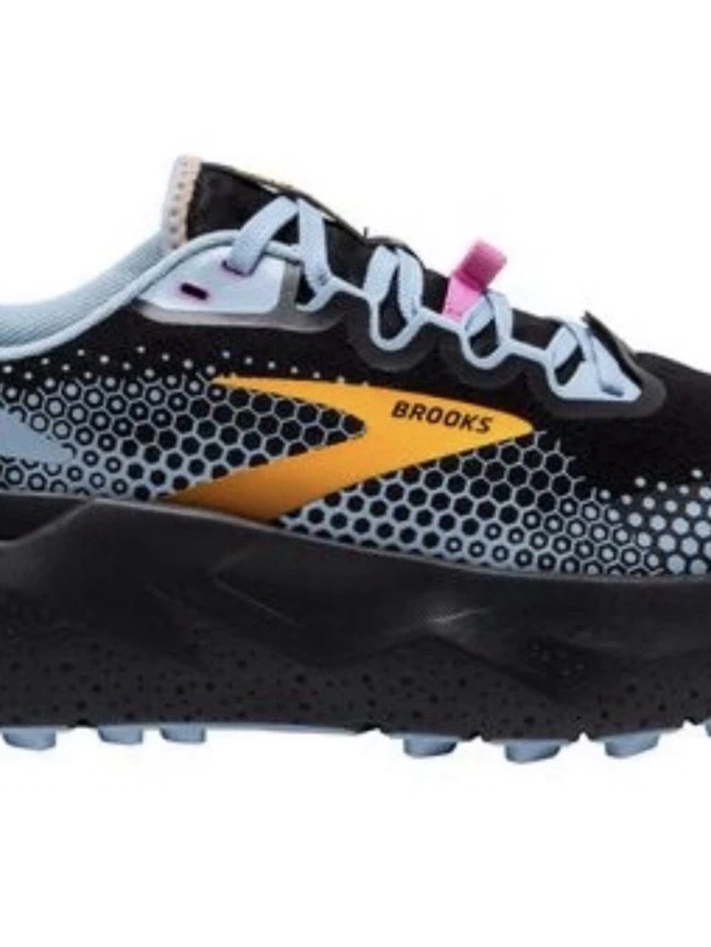 Brooks Caldera 6 Women's Size 9.5 Trail Running Shoes Black Blissful Blue EUC - Picture 2 of 9